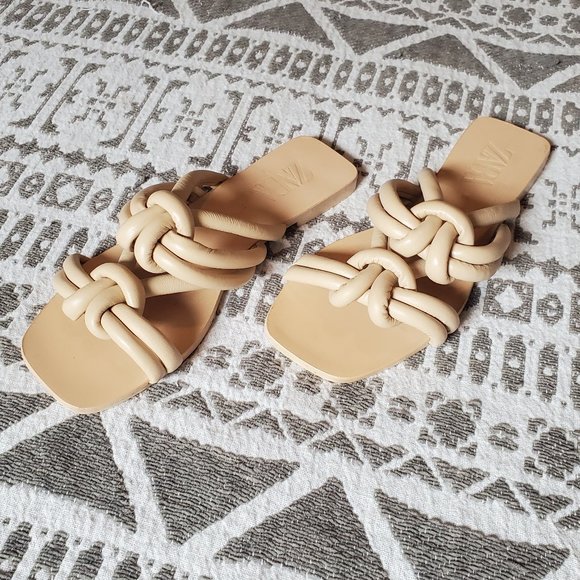 Zara Women's Leather Sandals/Slides - Picture 3 of 4